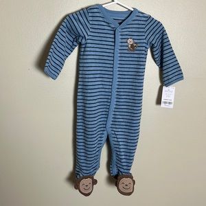 NWT Carters 6 month monkey onesie with monkey footie